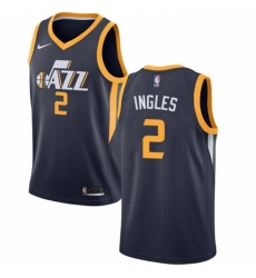 Mens Nike Utah Jazz 2 Joe Ingles Navy NBA Swingman Icon Edition Jersey 
