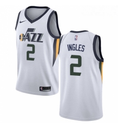 Mens Nike Utah Jazz 2 Joe Ingles White NBA Swingman Association Edition Jersey 