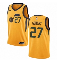 Mens Nike Utah Jazz 27 Rudy Gobert Authentic Gold NBA Jersey Statement Edition