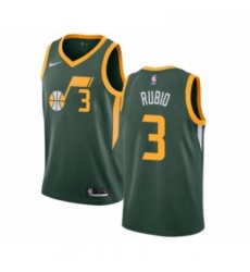 Mens Nike Utah Jazz 3 Ricky Rubio Green Swingman Jersey Earned Edition 