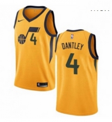 Mens Nike Utah Jazz 4 Adrian Dantley Authentic Gold NBA Jersey Statement Edition