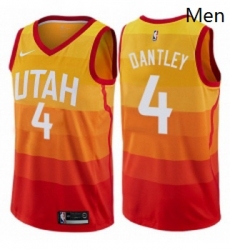 Mens Nike Utah Jazz 4 Adrian Dantley Authentic Orange NBA Jersey City Edition