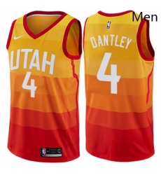 Mens Nike Utah Jazz 4 Adrian Dantley Swingman Orange NBA Jersey City Edition