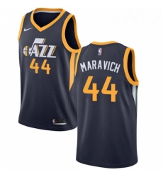 Mens Nike Utah Jazz 44 Pete Maravich Swingman Navy Blue Road NBA Jersey Icon Edition