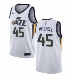 Mens Nike Utah Jazz 45 Donovan Mitchell Authentic NBA Jersey Association Edition 