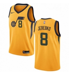 Mens Nike Utah Jazz 8 Jonas Jerebko Authentic Gold NBA Jersey Statement Edition 