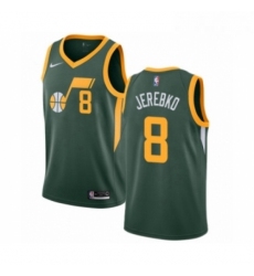 Mens Nike Utah Jazz 8 Jonas Jerebko Green Swingman Jersey Earned Edition 