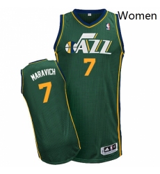 Womens Adidas Utah Jazz 7 Pete Maravich Authentic Green Alternate NBA Jersey