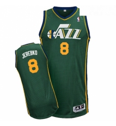 Womens Adidas Utah Jazz 8 Jonas Jerebko Authentic Green Alternate NBA Jersey 