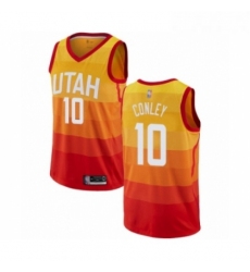 Womens Utah Jazz 10 Mike Conley Swingman Orange Basketball Jersey City Edition 