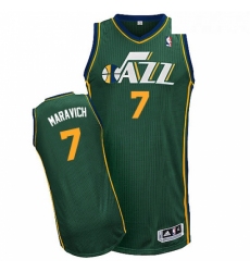 Youth Adidas Utah Jazz 7 Pete Maravich Authentic Green Alternate NBA Jersey