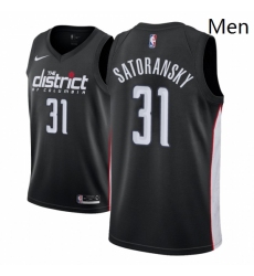 Men NBA 2018 19 Washington Wizards 31 Tomas Satoransky City Edition Black Jersey 