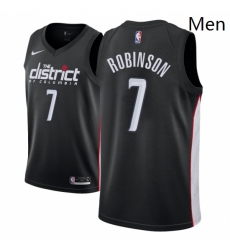 Men NBA 2018 19 Washington Wizards 7 Devin Robinson City Edition Black Jersey 