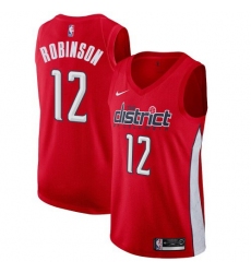 Men Nike Washington Wizards 12 Jerome Robinson Red NBA Swingman Earned Edition Jersey