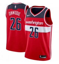 Men Nike Washington Wizards 26 Spencer Dinwiddie Red NBA Swingman Icon Edition Jersey