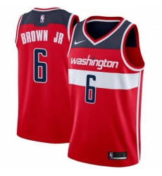 Men Nike Washington Wizards 6 Troy Brown Jr Red NBA Swingman Icon Edition Jersey