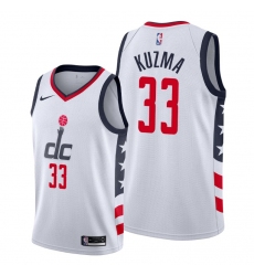 Men Nike Washington Wizards  Kyle Kuzm 33 White Stitched NBA Jersey II