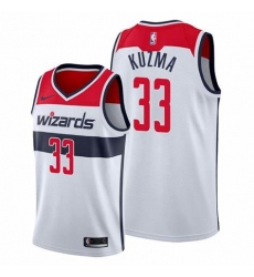 Men Nike Washington Wizards  Kyle Kuzm 33 White Stitched NBA Jersey
