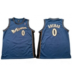 Men Washington Wizards 0 Gilbert Arenas Blue Stitched Basketball Jersey