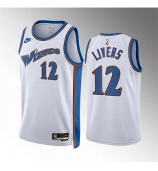Men Washington Wizards 12 Isaiah Livers White Classic Edition Stitched Basketball Jersey