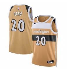 Men Washington Wizards 20 Alex Sarr Gold 2025 26 City Edition Stitched Basketball Jersey
