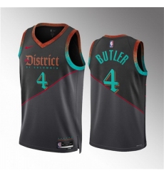 Men Washington Wizards 4 Jared Butler Black 2023 24 City Edition Stitched Basketball Jersey