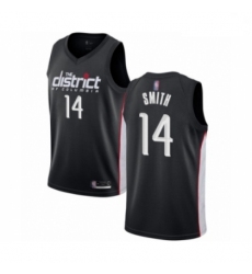 Men Washington Wizards Ish Smith Authentic Black Basketball Jersey City Edition