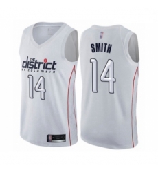 Men Washington Wizards Ish Smith Authentic White Basketball Jersey City Edition