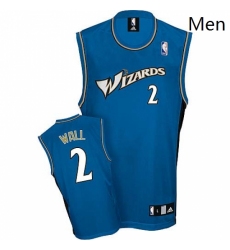 Mens Adidas Washington Wizards 2 John Wall Authentic Blue NBA Jersey