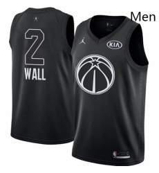 Mens Nike Jordan Washington Wizards 2 John Wall Swingman Black 2018 All Star Game NBA Jersey