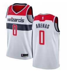 Mens Nike Washington Wizards 0 Gilbert Arenas Authentic White Home NBA Jersey Association Edition