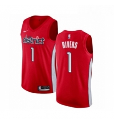 Mens Nike Washington Wizards 1 Austin Rivers Red Swingman Jersey Earned Edition 