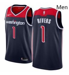 Mens Nike Washington Wizards 1 Austin Rivers Swingman Navy Blue NBA Jersey Statement Edition 