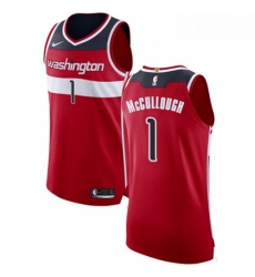 Mens Nike Washington Wizards 1 Chris McCullough Authentic Red Road NBA Jersey Icon Edition
