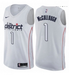 Mens Nike Washington Wizards 1 Chris McCullough Authentic White NBA Jersey City Edition