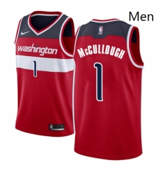 Mens Nike Washington Wizards 1 Chris McCullough Swingman Red Road NBA Jersey Icon Edition