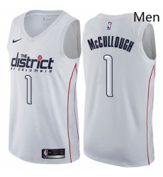 Mens Nike Washington Wizards 1 Chris McCullough Swingman White NBA Jersey City Edition
