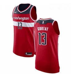 Mens Nike Washington Wizards 13 Marcin Gortat Authentic Red Road NBA Jersey Icon Edition