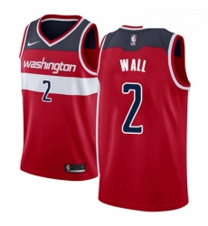 Mens Nike Washington Wizards 2 John Wall Swingman Red Road NBA Jersey Icon Edition