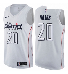 Mens Nike Washington Wizards 20 Jodie Meeks Authentic White NBA Jersey City Edition 
