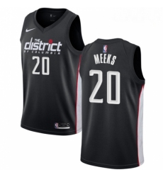 Mens Nike Washington Wizards 20 Jodie Meeks Swingman Black NBA Jersey City Edition 