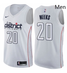 Mens Nike Washington Wizards 20 Jodie Meeks Swingman White NBA Jersey City Edition 
