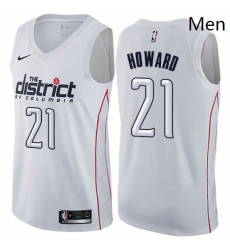 Mens Nike Washington Wizards 21 Dwight Howard Swingman White NBA Jersey City Edition 