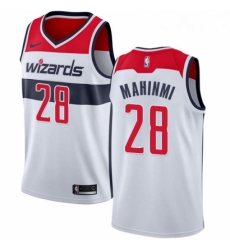 Mens Nike Washington Wizards 28 Ian Mahinmi Swingman White Home NBA Jersey Association Edition 