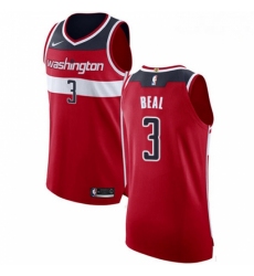 Mens Nike Washington Wizards 3 Bradley Beal Authentic Red Road NBA Jersey Icon Edition 