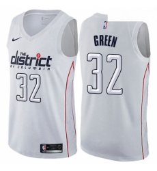 Mens Nike Washington Wizards 32 Jeff Green Swingman White NBA Jersey City Edition 