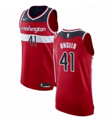 Mens Nike Washington Wizards 41 Wes Unseld Authentic Red Road NBA Jersey Icon Edition
