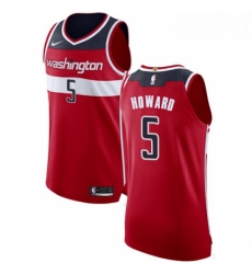 Mens Nike Washington Wizards 5 Juwan Howard Authentic Red Road NBA Jersey Icon Edition