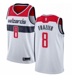 Mens Nike Washington Wizards 8 Tim Frazier Authentic White Home NBA Jersey Association Edition 