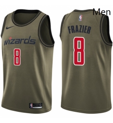 Mens Nike Washington Wizards 8 Tim Frazier Swingman Green Salute to Service NBA Jersey 